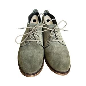 10 Vintage Shoe Company Boots Womens Chukka Ankle Shoes Olive Green Suede USA